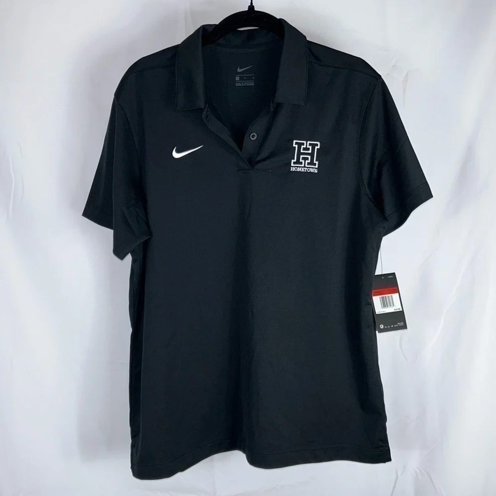 Nike Polo Shirt Short sleeve fitted collared top Hometown Logo Athletic Polo Top